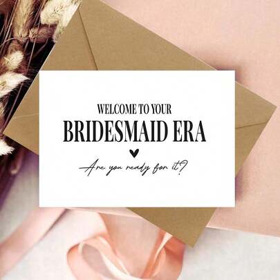 Funny Bridesmaid Card, Will You Be My Bridesmaid Card.Bridesmaid Proposal Card, Be My Maid Of Honor,Bridesmaid Card, Postcard For Wedding Gift Box