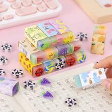 Slice Eraser Series - Fruit, Dinosaur And Sports Ball Themed Fun Erasers, Suitable For School And Play - Multicolor - View 2