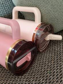 STANLEYo 40oz QUENCHERs Protour Flip Straw Tumbler. Cashmere, Rose Quartz, Black Fade. Double-Wall Vacuum Insulation. Textured Comfort-Grip Handle. Can Be Used For Outdoor Sports, Heat Preservation Time Cold And Hot Water. Can Be Insulated, Exquisite Workmanship, Frozen Drinks, Beautiful Appearance, Suitable For Camping, Work, Indoor Use. (1183ml) - 40oz/1183ml - View 3