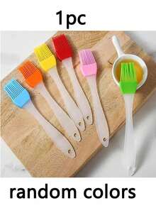 3pcs Silicone Oil Brush And Scraper Set, Pink Cream Scraper, Suitable For Baking