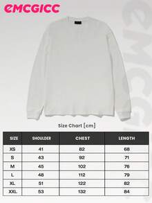 EMCGICC Manfinity Y2k Thin Long Sleeved T-Shirt For Men,Graphic T Shirt Cotton 220g,Fashionable Hip-Hop For Men -  Long Sleeve T-Shirts, Funny Vintage Shirts,Regular Fit, Street Style, Digital Print,  Ideal Gift - 白色3 - 查看 5