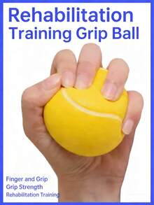 健身握力球、握力训练球、手指力量训练器材、握力康复球 - 黃色 - 查看 2