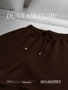 Women's Loose-Fitting High-Waisted Shorts With Elastic Waist, Comfortable, Duna Fabric, Casual, Chic, Everyday, Lightweight, Basic, Blogger Style, Knit Fabric, Faux Drawstring, Women's Fashion, Home, Beach, Vacation, Diary, Brunch, Travel, Spring, Summer - 巧克力棕 - 查看 3