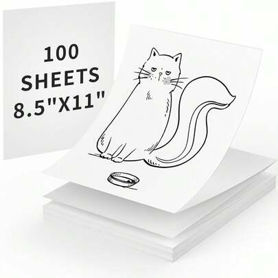 Thermal Paper,Thermal Printer Paper 8.5 X 11 US Letter For A4 Portable Thermal Printer And Other US Letter Printers,Perforated,Folded Continuous Printing,100 Sheets