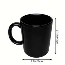 Multifunctional 11oz Ceramic Mug- Suitable Coffee, Tea, Milk, Etc.- Valentine's Day, Easter, Birthdays, And Office Decoration, Romantic Valentines Day Present For Her Him, Birthday Anniversary Christmas Gift For Boyfriend Girlfriend Husband Wife Fiance, 11 Oz Ceramic Tea Cup - 黑色3 - 查看 4
