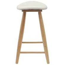 vidaXL Sedie da sala da pranzo 2 pz Naturali 46 x 37 x 63 cm - Castano - Visualizzare 6