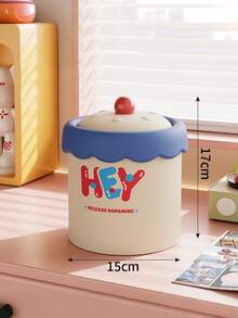 Hộp đựng cọ trang điểm dễ thương có nắp, hộp đựng đồ trang điểm mini, hộp đựng bút hình thùng rác Kawaii cho nhà bếp, phòng ngủ, phòng tắm, văn phòng, ký túc xá, bàn làm việc, phụ kiện trang trí nhà cửa. - Nhiều màu - Xem 11