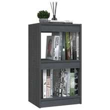 vidaXL Biblioteca gris madera de pin macizo 40x30x71,5 cm - Gris - Ver 4