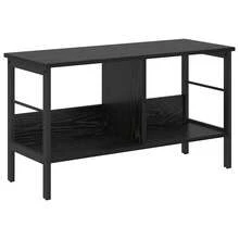 vidaXL Étagère Chêne negro 82 x 32 x 47 cm Madera de ingeniería - Negro - Ver 2