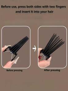 2pcs/Set No Heat Volumizing Hair Clips, Seamless Hair Styling Clips, Women Fashion Hair Styling Tools, Volumizing Clips, Suitable For Daily Hairstyles - Multicolor - View 8