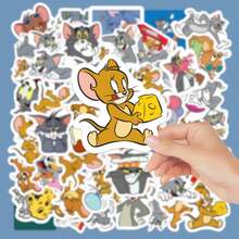 50pcs Cute Cartoon Tom And Jerry Waterproof Stickers/Decals - Multicolor - View 6