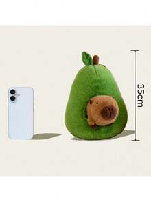 13.78inch Cute Capybara Plush Toy, Soft Capybara Plush Pillow With Avocado Capybara Plush Toy, Suitable For Girls, Children, Adults Birthday, Valentine's Day Gift - Multicolor - View 2