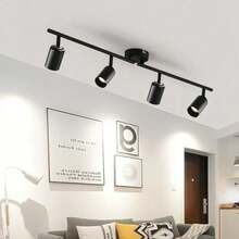 CYPNKit de Iluminación de Riel Led Foco de Techo de 4 Vías con Acabado Cabezales de Luz Giratorios Flexibles Las Bombillas No Están Incluidas 4PCS NegroFashion - 225746772 - Ver 8