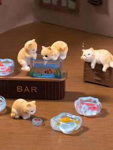 Đồ trang trí bể cá hình mèo mini dễ thương, tượng mèo bằng nhựa resin dùng trong bể cá, đồ trang trí để bàn mini bằng nhựa resin, tượng trang trí tiểu cảnh sáng tạo, đồ trang trí tiểu cảnh, đồ trang trí nhà cửa, đồ trang trí sân vườn, đồ trang trí tự làm, quà tặng ngày lễ - Nhiều màu - Xem 8