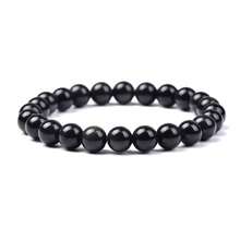 1PC 8mm Natural Stone Rose Quartz Lava Stone Tiger Eye Stretch Bracelet - Semi-Precious Gemstone Beaded Jewelry For Women & Men, Dainty Yoga Healing Bracelet Gift - Multicolor - View 14