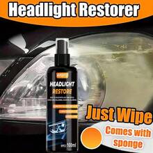 AVEEFLY Headlight Cleaner Spray Headlight Restoration Removes Haze, Oxidation & Yellowing In Minutes Restores Clarity To Foggy & Yellow Headlamp Works On Car, Truck, Motorcycle - 3.4oz/100ml - 1 Pcs - View 8