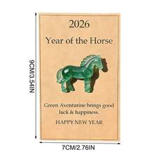 Lucky Crystal Horse Symbolizing Strength And New Beginnings Lucky Green Amethyst Horse Transparent Horse-Shaped Ornament Desk Bookshelf Meditation Space Decoration Suitable For Friends And Relatives Birthday Valentine's Day New Year Anniversary Gift Suitable For Both Men And Women - B - 查看 6
