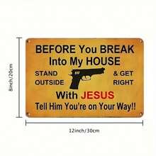 1pc Sarcastic Metal Tin Sign - Funny Witty Wall Decor With Vintage Humor, Rustproof Metal Plaque For Home, Bar, Cafe, Office - Pre-Drilled Holes For Easy Hanging (Sarcastic Quotes / Use) - 金屬噴漆 - 查看 3