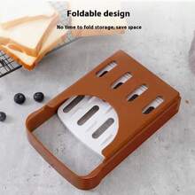 Foldable Compact Slicing Guide - Baking Slicer Suitable For Homemade Bread, Sandwich, Toast Slicing, Non-Slip Base, Home Baking Cutting Rack (One-Hand Operation, Easy Storage) - Multicolor - View 9