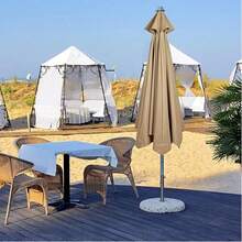 Toldo De Repuesto Para Sombrilla De Patio 8 Varillas, 2.7m, Cubierta De Repuesto Para Sombrilla De Jardín,Para Exteriores, Fiesta Y Playa - Blanco - Ver 9