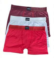 kit com 3 cueca boxer microfibra Aventura lisa - Multicolorido - Visão 4