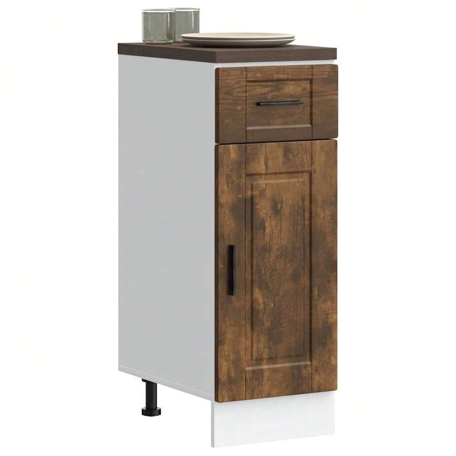 vidaXL Armadio da cucina Porto chêne fumé bois d'ingénierie - Castano - Visualizzare 1