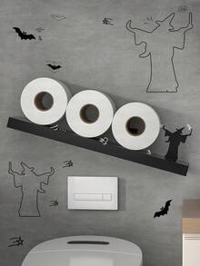 Toilet Paper Holder, Standing Toilet Roll Holder 3 - 4 Rolls With Heavy Base, Tissue Paper Roll Dispenser Storage Bathroom Black - Multicolor - View 3