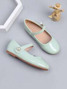 1 Pair Sweet Girls' Flat Children Shoes, Suitable For Spring/Summer - Mint Green - View 4