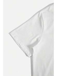 3 piezas 1 pieza de camiseta para mujer|   Estilo Vacaciones en la Playa,% Suave y Transpirable, Estilo Boho con Estampado Floral, Cuello Redondo, Manga Corta Casual, Gráfico de Flor de Hibisco en la Parte Delantera y Trasera, Estilo Tropical de Playa para Conjuntos de Verano - Conjuntos de Verano para Mujer|Moda Urbana Local de Primavera/Verano||Uso Casual Diario Primavera Verano Moderno Moldeador|Conjunto de verano para mujer, ropa de vacaciones|Blusas elegantes para mujer, ropa de primavera, blusas de verano. - Blanco - Ver 6