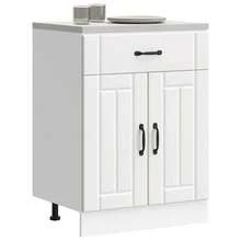 vidaXL Armario de cocina Lucca blanco madera de ingeniería - Blanco - Ver 3