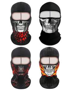 1/2/3/6 chiếc Mặt nạ trùm đầu hình đầu lâu ngộ nghĩnh dành cho cả nam và nữ, Thích hợp cho việc đi xe hàng ngày, tiệc tùng, hoạt động ngoài trời - Nhiều màu - Xem 14