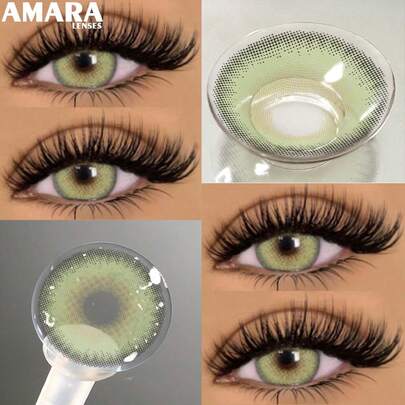 AMARA Blue Colored Pupils Makeup Green Contact Lenses Beauty Women Colored Pupils Cosmetic Brown Natural Pupils