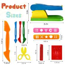 13pcs Large Die Extruder Clay Tool Set, Handicraft DIY Clay Tools, Animal Molds, Cutters, Colore Air Dry Clay Tool Scissors, Play Dough Art Tools, School/Family/Birthday Gifts From The Local Warehouse - Baby Blue - View 7