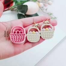 1/2/4/21件套复活节主题软陶切割模具 – 可爱兔子胡萝卜彩蛋工艺工具，适用于DIY耳环、首饰吊坠和节日手工饰品