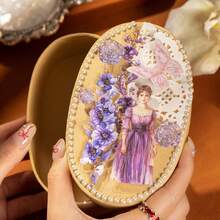 20 Sheets/Bag Stickers, Floral Beadwork Series, Vintage Beautiful Flower Theme PET Long Strip Stickers, Can Be Used As Bookmarks, Scrapbook Supplies, Notebook Accessories, Decorative Items For Photo Framesc - Multicolor - View 6