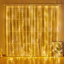 Luces de cortina de hadas con LED, luces decorativas interiores, alimentadas por USB, con control remoto, 8 modos de iluminación, adecuadas para el Día de San Valentín, Eid, Navidad, Día de la Madre, Pascua, dormitorio, fiesta, decoración de boda - guirnaldas de luces LED USB para cortinas - Ver 12