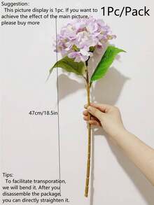 1朵淡紫色仿真绣球花 - 逼真丝绸材质，高品质人造花，适用于DIY婚礼花束/派对/婚礼、家居客厅/厨房/花园、酒店/办公室、春夏家居/花园派对装饰、DIY拱形花环装饰、送给妈妈的礼物、送给闺蜜的礼物、生日礼物、春季装饰、妈妈礼物、闺蜜礼物、生日礼物、新娘花束、仿真花、仿真植物、家居装饰、婚礼装饰、婚礼配饰、送给女性的礼物 - 淡紫色 - 查看 8