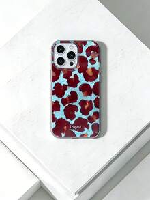 猎豹纹/豹纹单件装 蓝棕色豹纹简约手机壳 兼容 12/13/14/15/16/17/Pro Max - 藍棕 - 查看 2