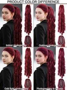 Tóc đuôi ngựa xoăn thời trang 20 inch có dây rút - Tóc giả đuôi ngựa xoăn kiểu La Mã - Tóc giả sợi tổng hợp chịu nhiệt - Thích hợp cho phụ nữ sử dụng hàng ngày, ngày lễ và tiệc tùng - Nhiều màu - Xem 7