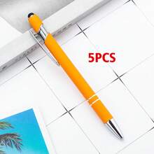 Customized Text/Logo Metal Push Button Pen, Aluminum Barrel Pen, Stylus Ballpoint Pen, Handwriting Touch Screen Pen, Thoughtful Gift For Family, Friends, Teachers, Parents, Colleagues, Great For Back To School, Graduation Season - Multicolor - View 22