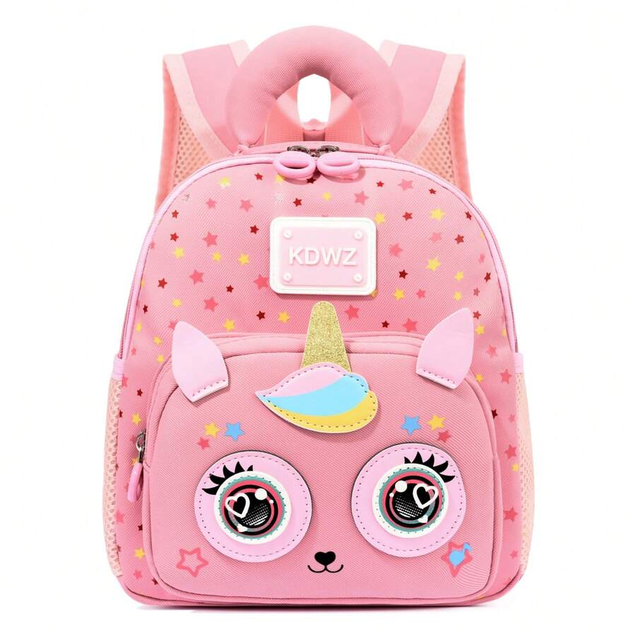 Cartoon Animal Kids Lightweight Backpack For School - Pink - View 1