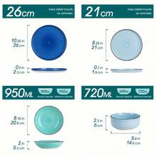 Conjuntos de jantar - Multicolorido-24pcs - Ver 9