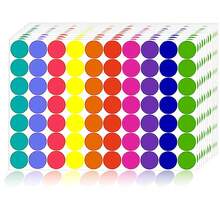 2800 piezas Etiquetas de puntos de colores redondos, etiquetas de codificación de colores, etiquetas de puntos circulares, pegatinas de puntos para oficina, aula, papeles, etc. - 10 colores/2800 piezas - Ver 1