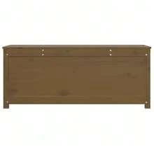 vidaXL Boîte de rangement castanho miel 110x50x45,5cm Bois massif de pin - Castanho - Ver 5