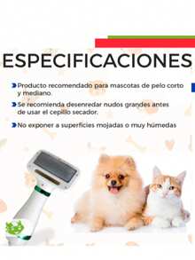 Cepillo Secador Para Mascotas Slim Company Herramienta 2 En 1 Que Peina Y Seca Motor Silencioso Diseño Compacto Para Perros Y Gatos Ideal Para Uso Doméstico - Tipo de Enchufe A Japonés (100V) - Ver 4