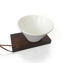Creative Coffee Filter Paper Ceramic Filter Cup Hand Drip Coffee Funnel Cup With Wooden Board American Coffee Italian Drip Coffee Set Conical Japanese Water Bucket - Multicolor - View 10