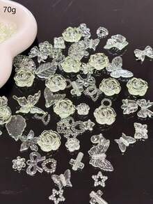 Resin Mixed Rose Butterfly Love Moon Shape, DIY Cream Gel Phone Case Material Package Accessories Resin Accessories Wholesale, This Product Can Be Used For Various DIY Handmade Scenes Such As Phone Cases, Hair Clips, Photo Frames, Etc. It Is Used For DIY Handmade Design Decoration Accessories Such As Headwear, Clothing, Evening Dresses, Shoes And Hats, Weddings, Christmas, Handicrafts, Etc.