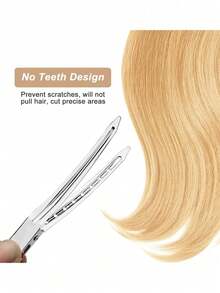 50 chiếc kẹp tóc hình mỏ vịt bằng kim loại tối giản, thích hợp để tạo kiểu tóc. - Bạc - Xem 3