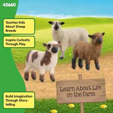 Schleich Farm World - Sheep Friends Playset - 3 Realistic Sheep Figurines - Cute Farm Animal Toys For Ages 3+Lifelike - 如圖所示 - 查看 5