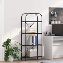 vidaXL Étagère Chêne nero 60 x 30 x 146 cm Bois d'ingénierie - nero - Visualizzare 1